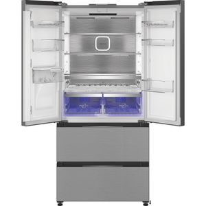 Hotpoint-Fridge-Freezer-Freestanding-HPG2-6514W-XP5UK-New-Silver-–-ARC-1035-3-doors-Frontal-open