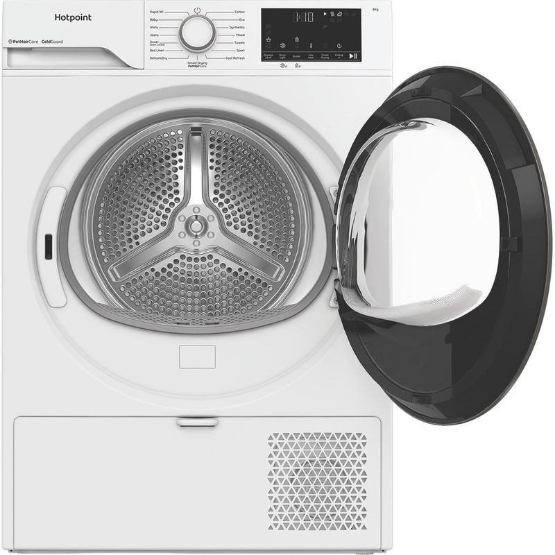 Hotpoint-Dryer-C-HSD-84M-WW-UK-White-Frontal-open