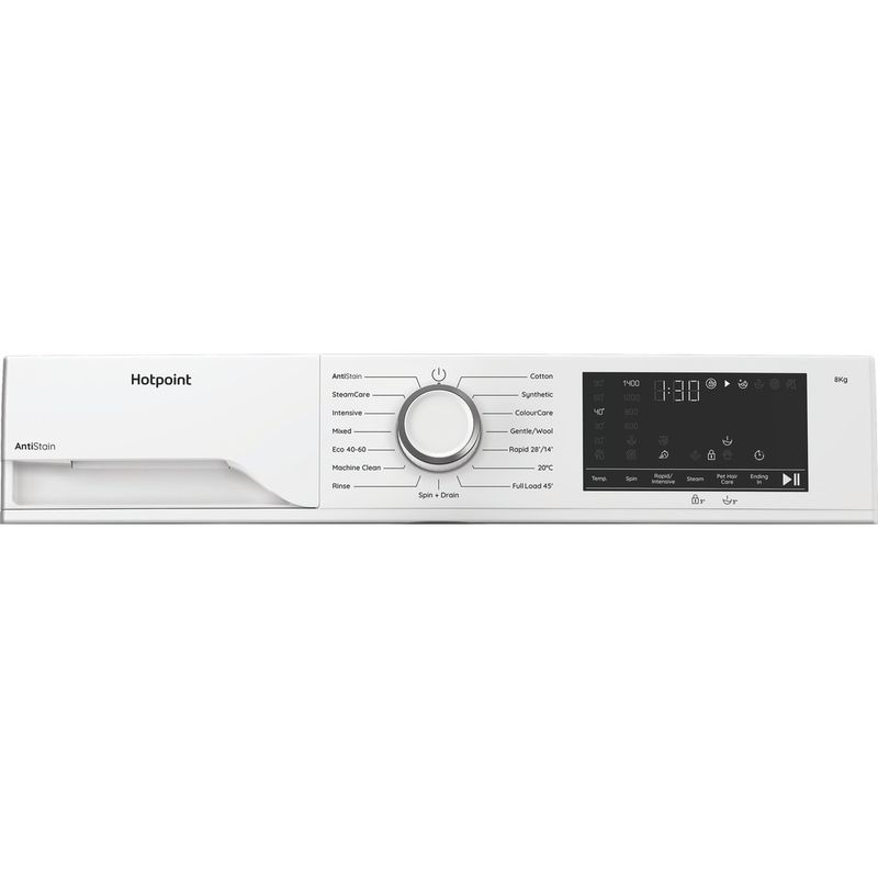 Hotpoint-Washing-machine-Freestanding-HVM842WUK-White-Front-loader-A-Program